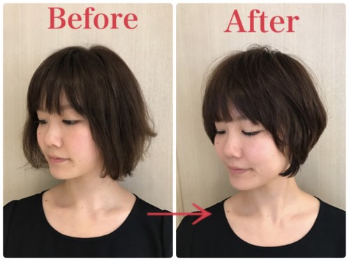 小顔効果抜群のひし形ショートヘア くせ毛カットならkenji Inoue Net